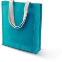 Sac shopping en toile de jute, poche extérieure en coton