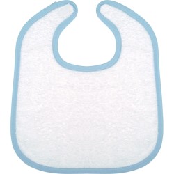 Bavoir éponge bébé, fermeture par scratch, 100% coton 400 g/m²