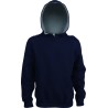 Sweat enfant à capuche contrastée en polycoton, 280 g/m²