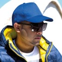 Casquette 5 panels en polyester pas cher, fermeture velcro