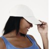 Casquette profil bas en coton drill, visière courte