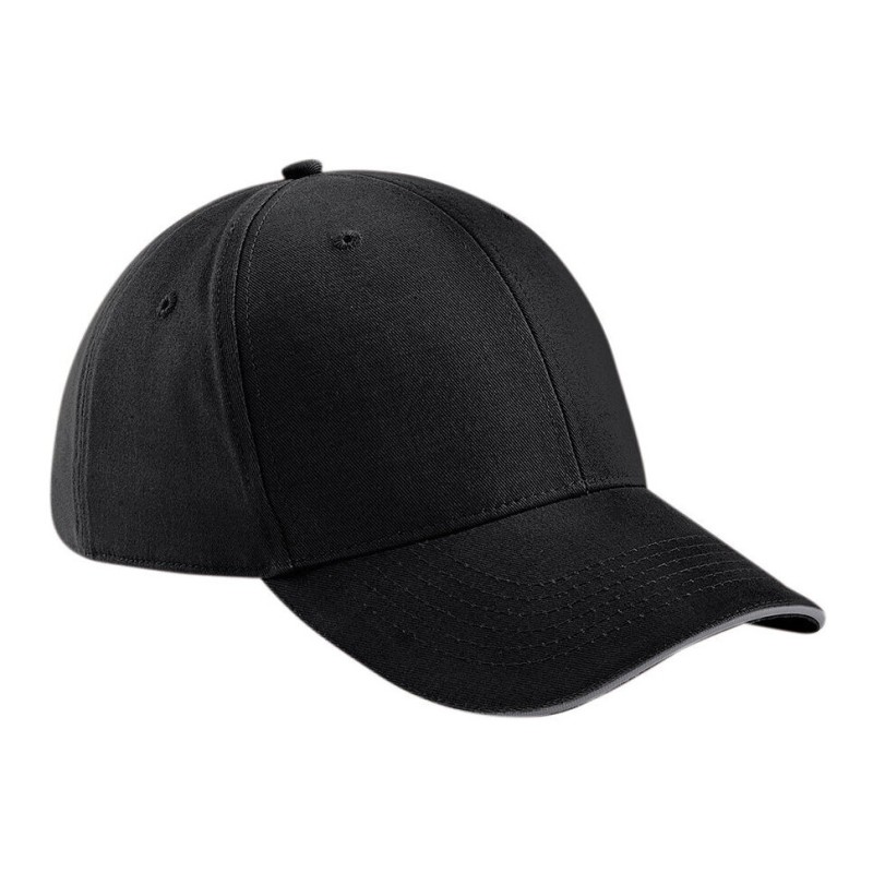 Casquette de sport à 6 panneaux en coton brossé