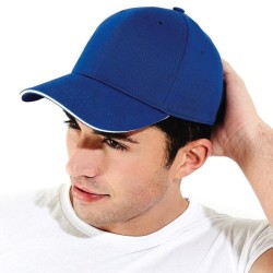 Casquette de sport à 6 panneaux en coton brossé