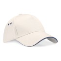 Casquette bicolore 5 panneaux en coton drill