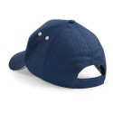Casquette bicolore 5 panneaux en coton drill