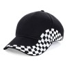 Casquette grand prix avec broderie du drapeau à damier