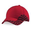 Casquette grand prix avec broderie du drapeau à damier