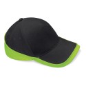 Casquette bicolore 5 panneaux en coton brossé