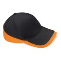 Casquette bicolore 5 panneaux en coton brossé