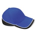 Casquette bicolore 5 panneaux en coton brossé