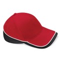 Casquette bicolore 5 panneaux en coton brossé