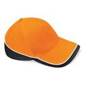 Casquette bicolore 5 panneaux en coton brossé