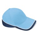 Casquette bicolore 5 panneaux en coton brossé