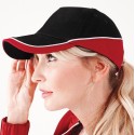 Casquette bicolore 5 panneaux en coton brossé