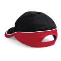 Casquette bicolore 5 panneaux en coton brossé