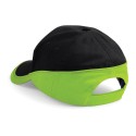 Casquette bicolore 5 panneaux en coton brossé