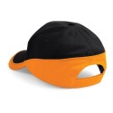 Casquette bicolore 5 panneaux en coton brossé
