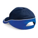 Casquette bicolore 5 panneaux en coton brossé
