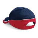 Casquette bicolore 5 panneaux en coton brossé