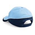 Casquette bicolore 5 panneaux en coton brossé