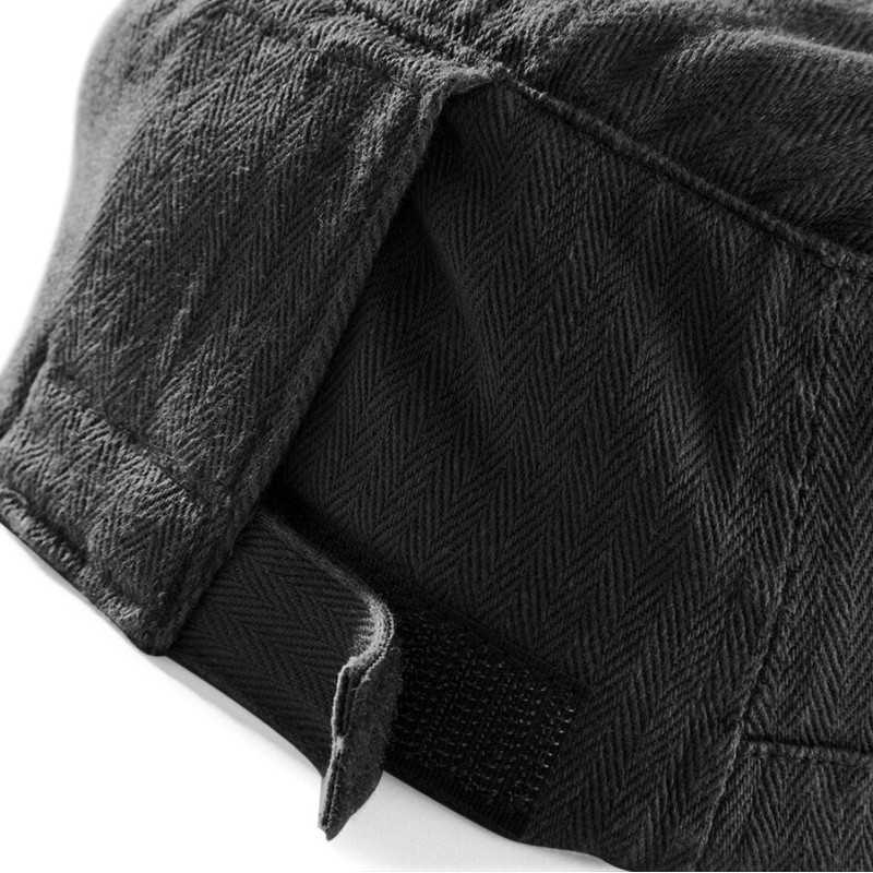 Casquette armée vintage en coton lourd délavé