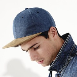 Casquette avec visière en daim