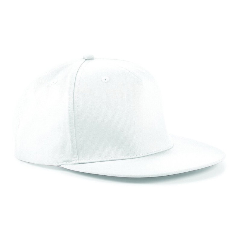 Casquette style rappeur 5 panneaux en coton brossé