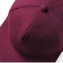 Casquette style rappeur 5 panneaux en coton brossé