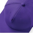 Casquette style rappeur 5 panneaux en coton brossé