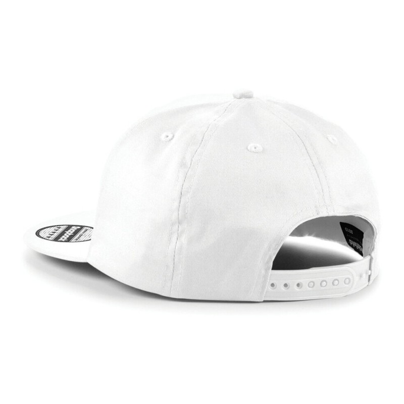 Casquette style rappeur 5 panneaux en coton brossé