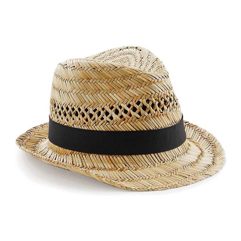 Chapeau de paille d'été type Borsalino, fait à la main pas cher