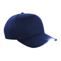Casquette avec éclairage LED en continu ou flash