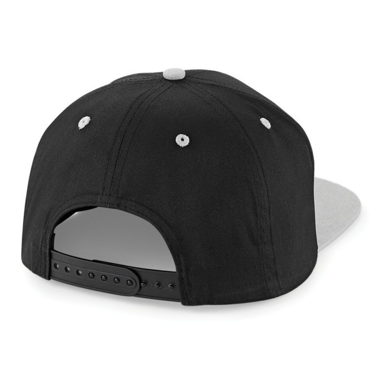 Casquette snapback 5 panneaux à visière plate bicolore pas cher