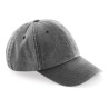 Casquette vintage profil Bas 6 panneaux en coton délavé