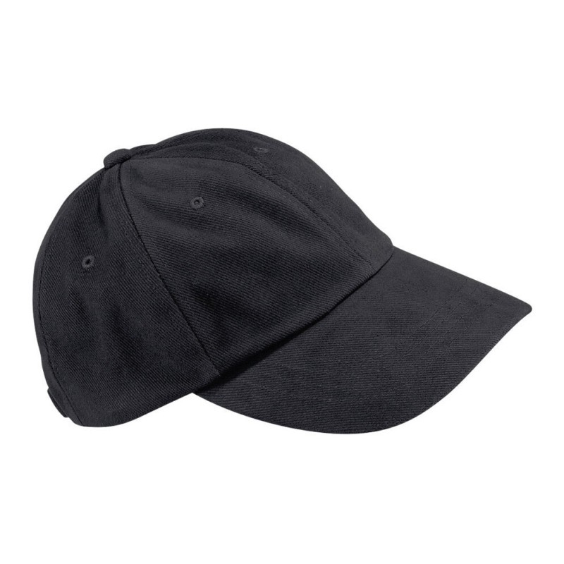 Casquette profil bas effet daim sur la visière, 100% coton lourd