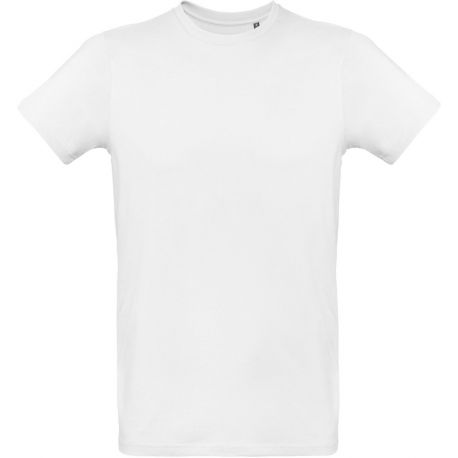 T-shirt homme col rond sans étiquette, coton bio ringspun, 175 g/m²