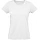 T-shirt femme épais col rond sans étiquette en coton bio, 175 g/m²
