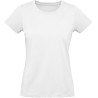 T-shirt femme épais col rond sans étiquette, coton bio ringspun, 175 g/m²