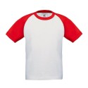 T-shirt baseball enfant bicolore, manches courtes, 185 g/m²
