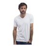 T-shirt sans étiquette, sans marque homme col V en coton, 160 g/m²