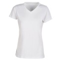 T-shirt sans étiquette, sans marque femme col V en coton, 160 g/m²