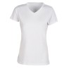 T-shirt sans étiquette, sans marque femme col V en coton, 160 g/m²