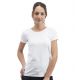 T-shirt sans étiquette, sans marque femme col rond, 100% coton, 160 g/m²