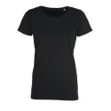 T-shirt sans étiquette, sans marque femme col rond, 100% coton, 160 g/m²