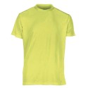 T-shirt respirant sans étiquette homme col rond en polyester, 130 g/m²