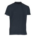 T-shirt respirant sans étiquette homme col rond en polyester, 130 g/m²