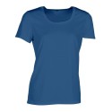 T-shirt respirant sans étiquette femme col rond en polyester, 130 g/m²