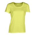 T-shirt respirant sans étiquette femme col rond en polyester, 130 g/m²