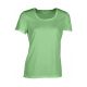 T-shirt respirant sans étiquette femme col rond en polyester, 130 g/m²