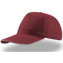 Casquette 5 panneaux en coton avec liseré sur la visière, 160 g/m²